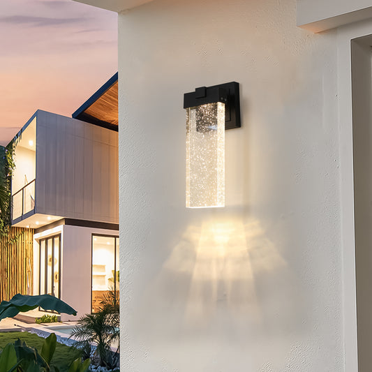 Outdoor Waterproof Transparent LED Crystal Wall Lamp(2 pack)