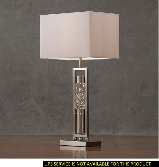 Modern Design Table Lamp 1pc Sparkling Decorative Home Decor Designer Table Lamp, Water Dancing Light, Satin Night Light